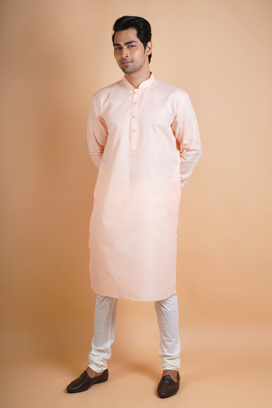 Pure Light Pink | Plain Kurta