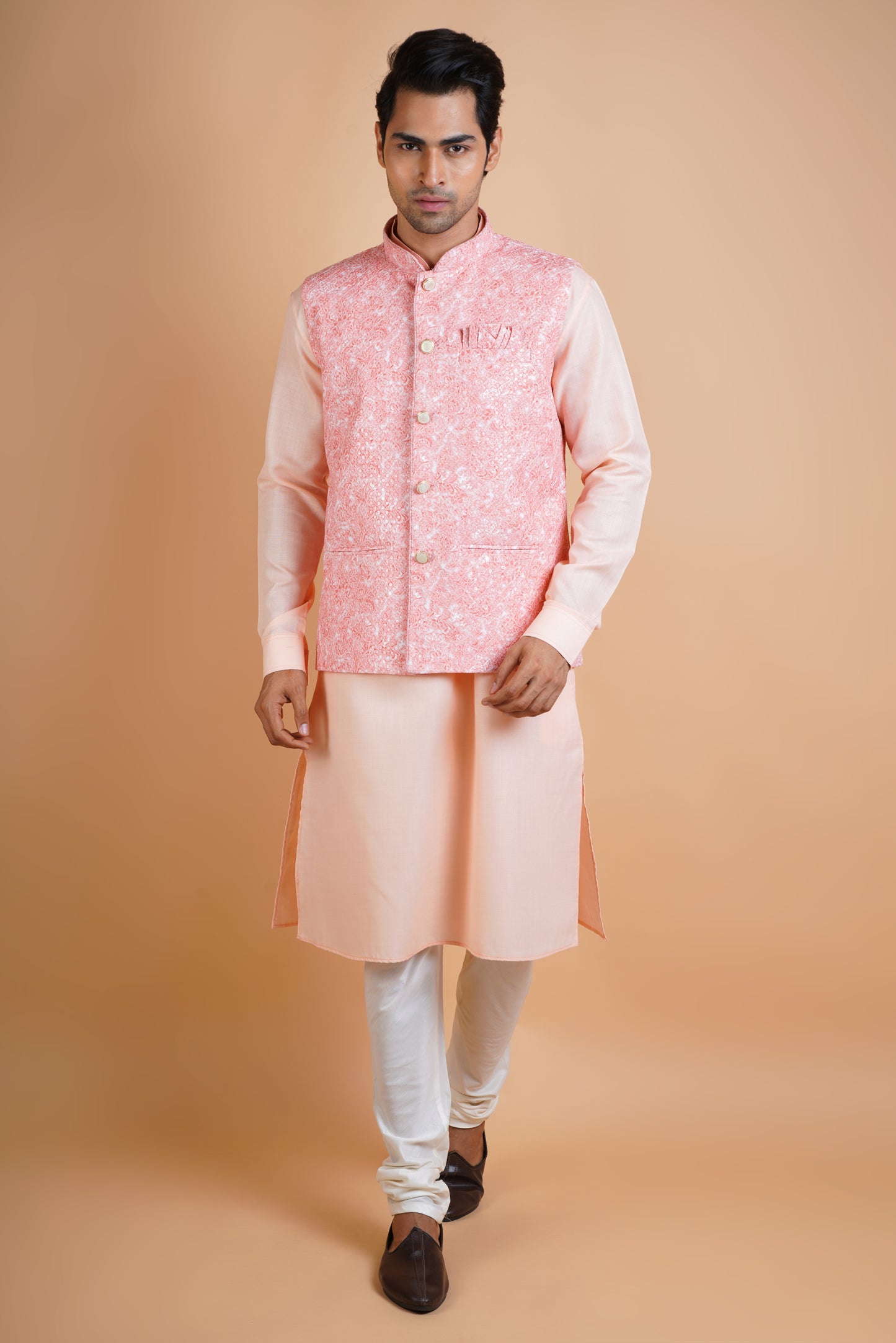 Designer Pink New | Jacket Kurta Set