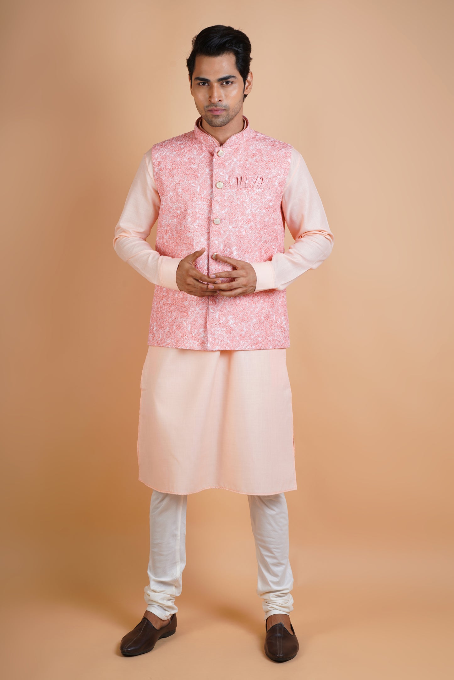 Designer Pink New | Jacket Kurta Set