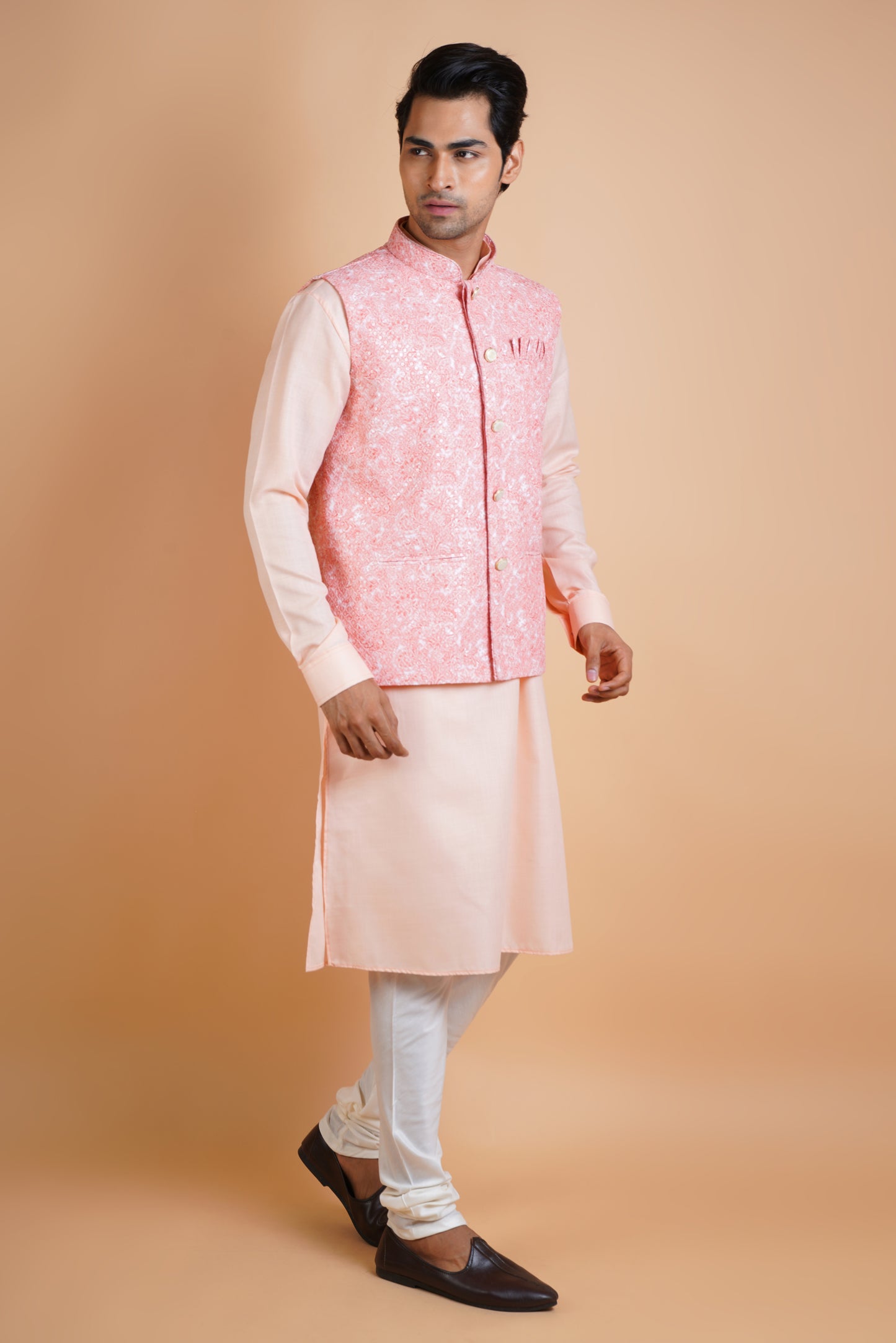 Designer Pink New | Jacket Kurta Set