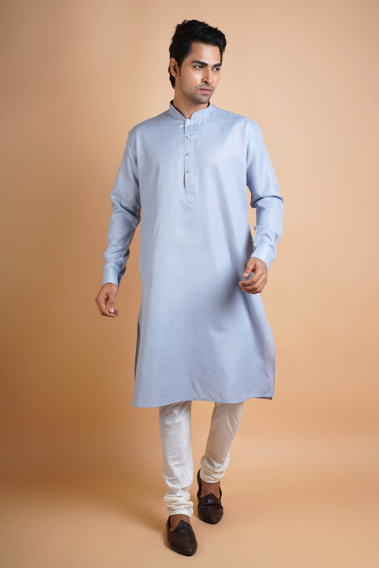 Blue Toned Grey Colour | Pathaani Suit Kurta