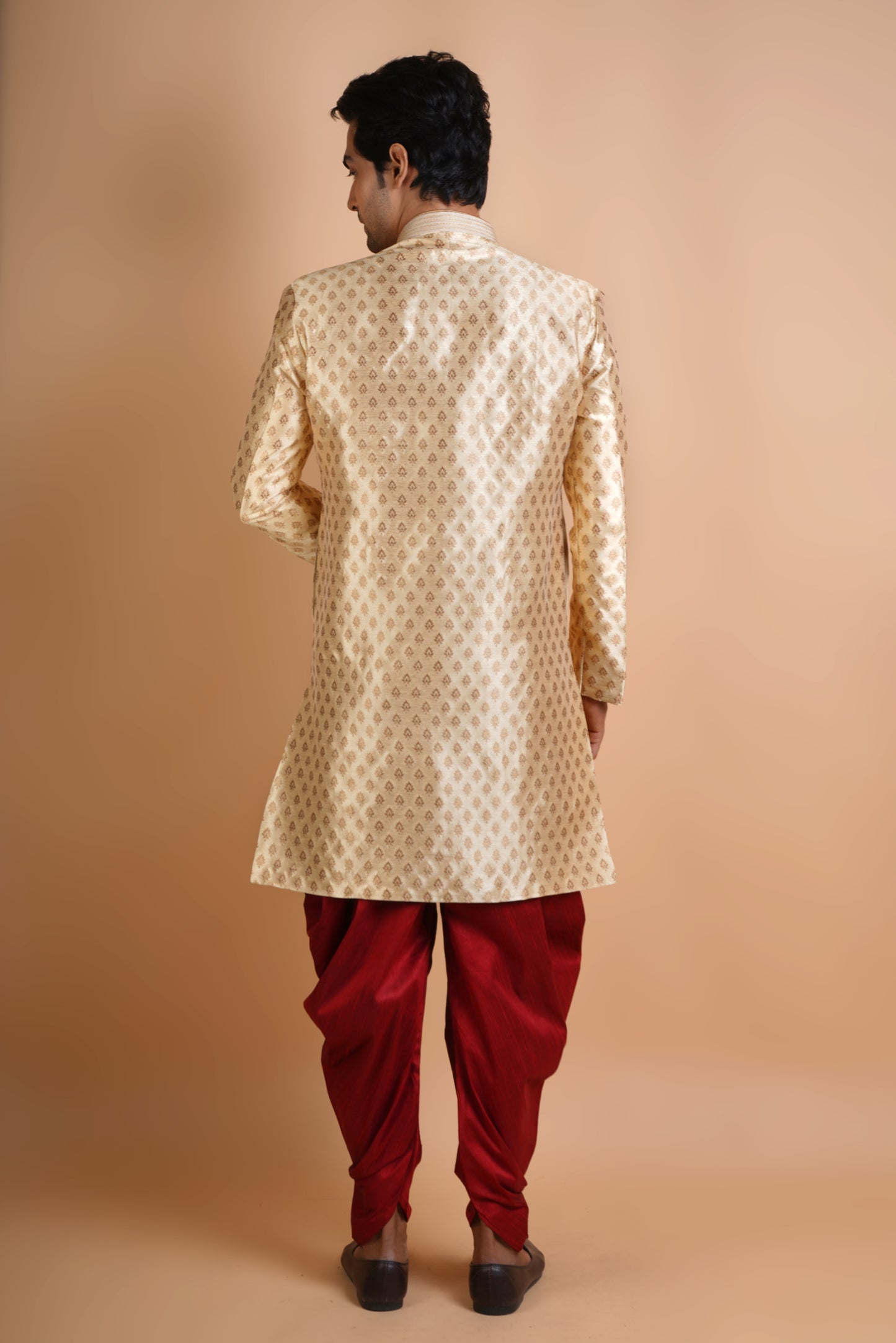 Attractive Dark Beige Colour | Indo Western Kurta