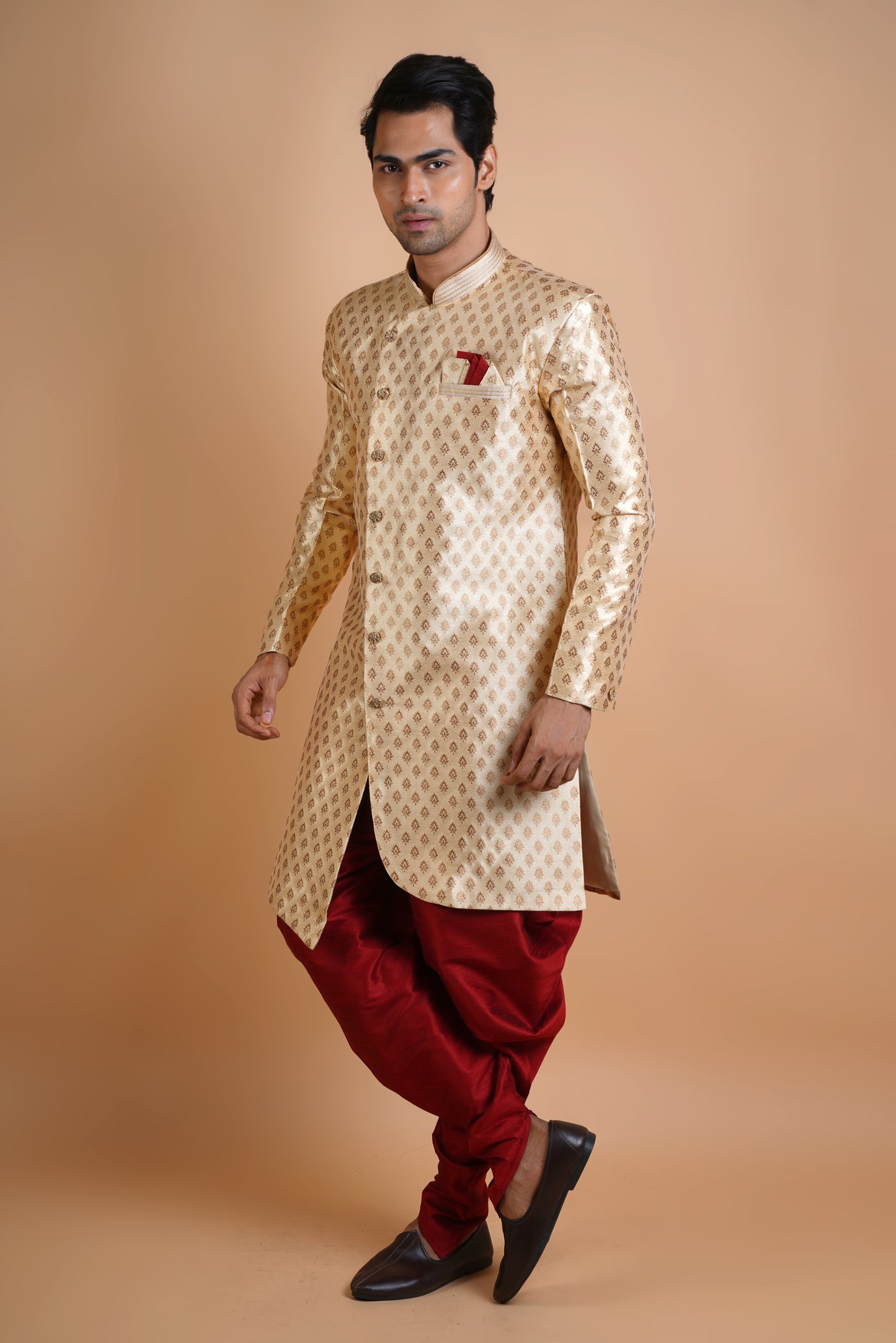 Attractive Dark Beige Colour | Indo Western Kurta