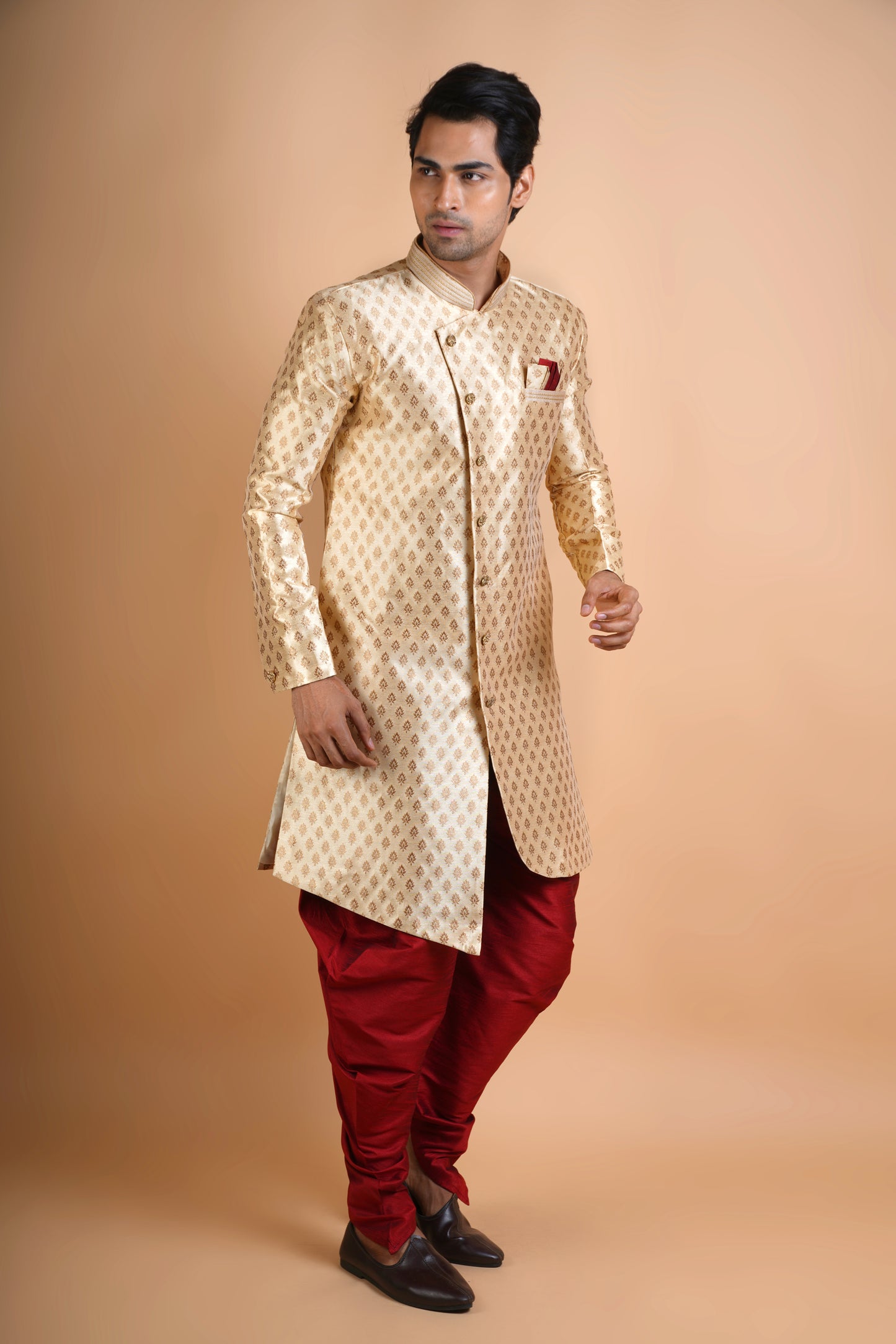 Attractive Dark Beige Colour | Indo Western Kurta