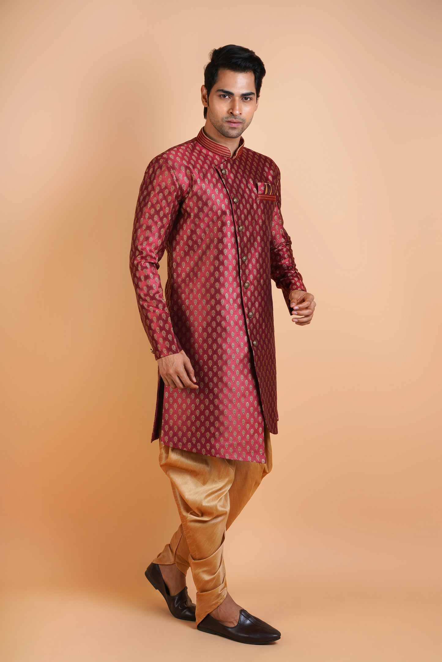 Maroon Designer INDOWESTERN