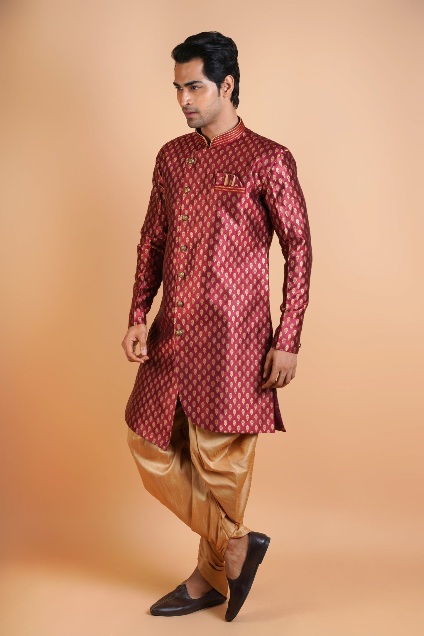 Maroon Designer INDOWESTERN