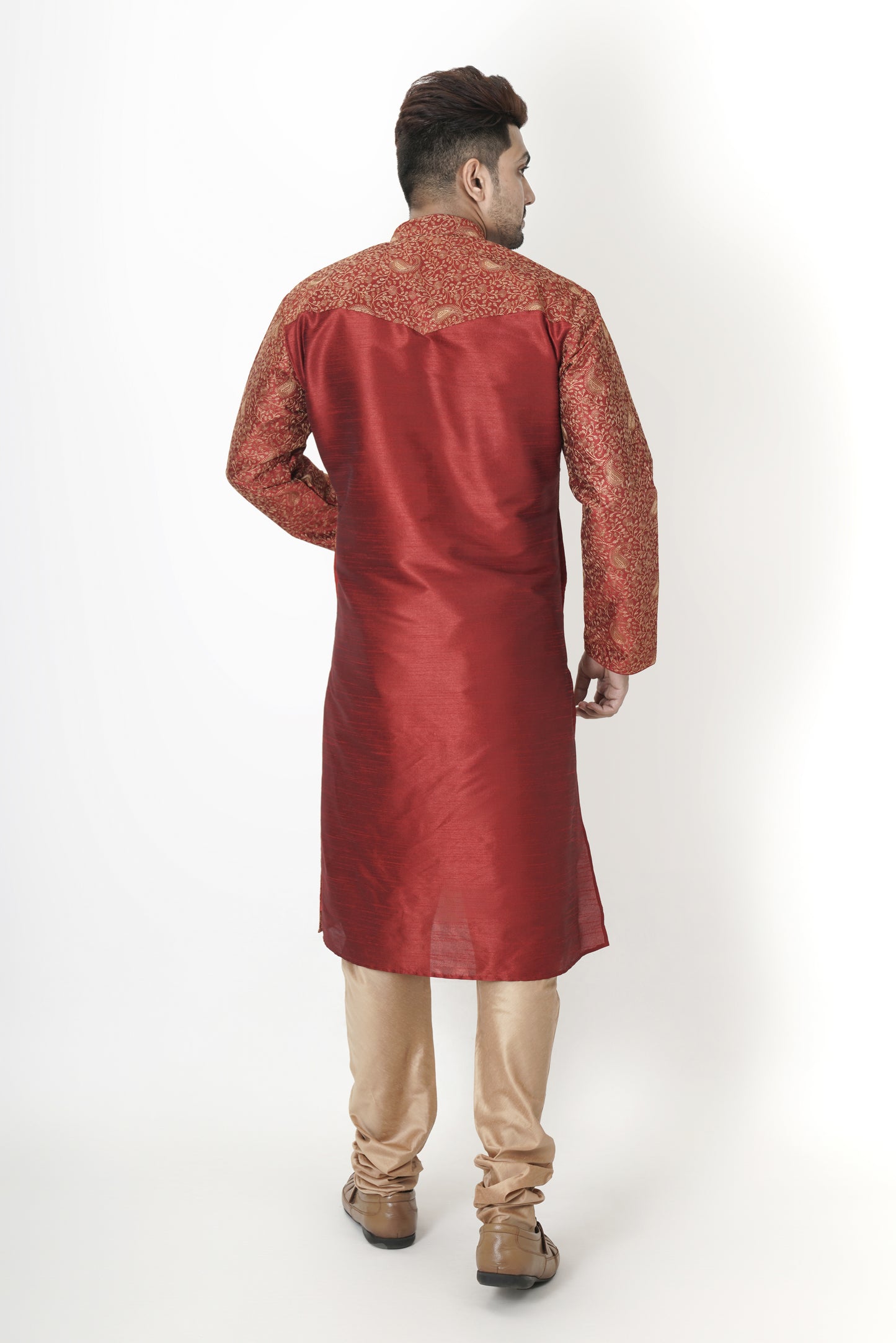 Maroon colour Kurta with embroidery work