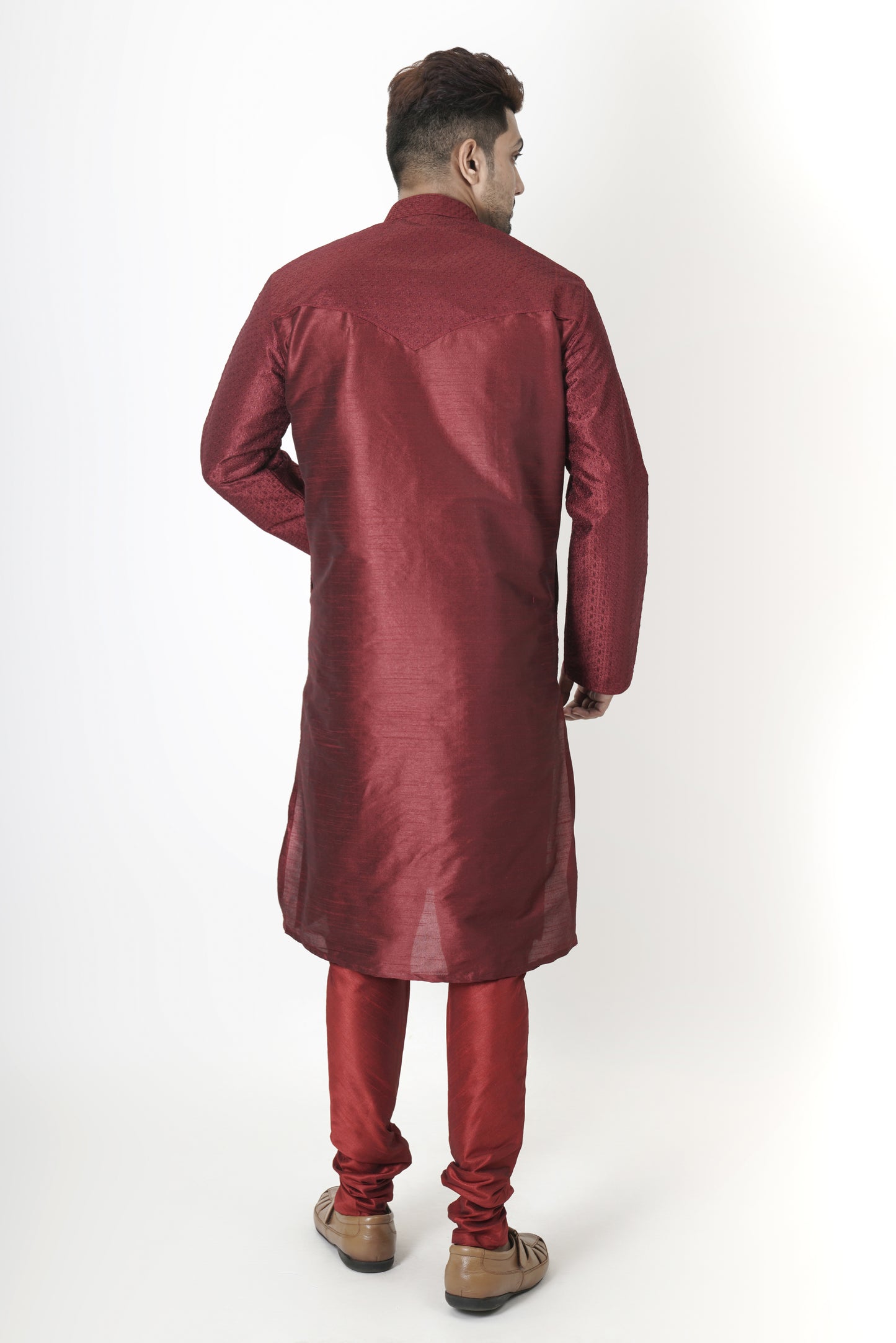 Maroon colour Kurta with embroidery work