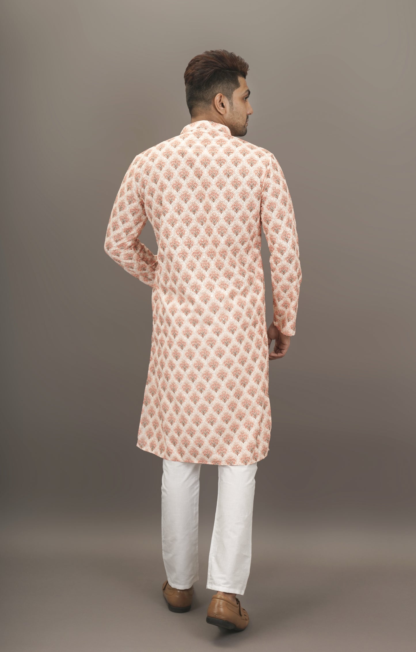 Light pink colour Kurta with Chikankari work